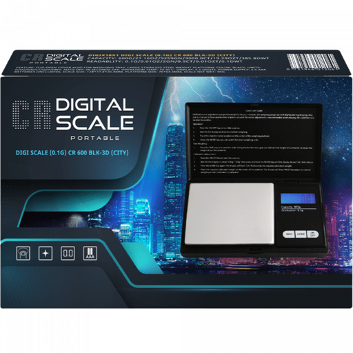 [Temp-HAM-001502] CR 600 BLK-3D CITY PORTABLE DIGITAL SCALE 600G X 0.1G