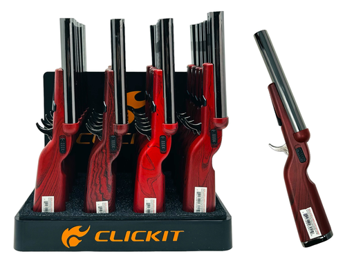 [CLIC-21089] CLICKIT DOUBLE BARREL SHOTGUN TORCH LIGHTER GH-041 BOX OF 20