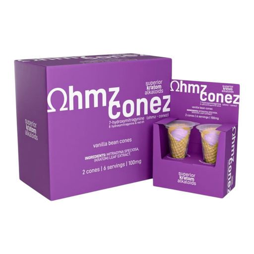 [Temp-HAM-001771] EAT OHMZ 100MG 7-HYDROXY + 8-HYDROXY + RED OH VANILLA BEAN CONES 2CT