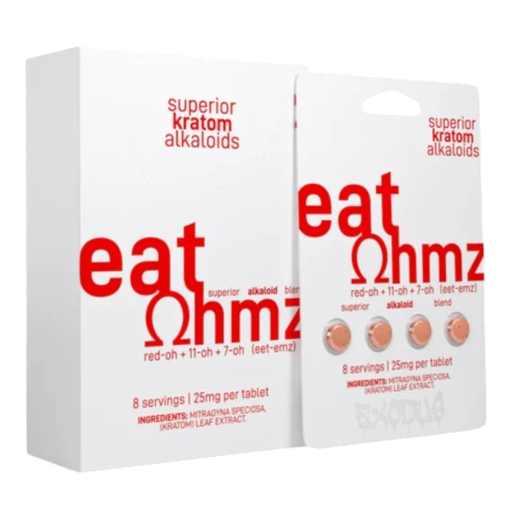 [Temp-HAM-001774] EAT OHMZ 25MG RED-OH + 11-OH + 7-OH KRATOM ALKALOIDS BLISTER CAPSULES 4CT