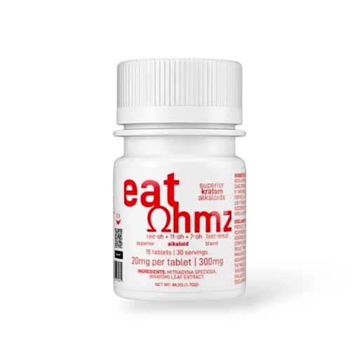 [Temp-HAM-001775] EAT OHMZ 300MG RED-OH + 11-OH + 7-OH KRATOM CAPSULES 15CT JAR