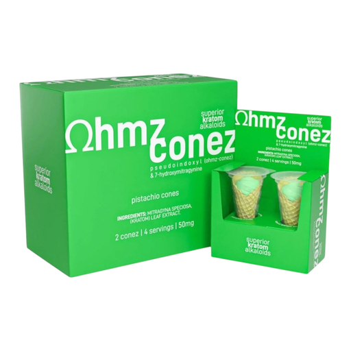 [Temp-HAM-001778] EAT OHMZ 50MG PSEUDO + 7-HYDROXY PISTACHIO CONES 2CT