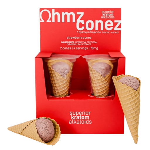 [Temp-HAM-001780] EAT OHMZ 70MG 7-HYDROXY STRAWBERRY CONES 2CT