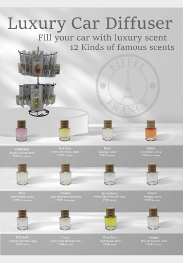 [Temp-HAM-001835] EIFFEL CAR DIFFUSER DISPLAY 60CT
