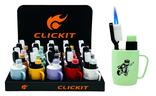 [CLIC-25846] CLICKIT TOOTHBRUSH & CUP TORCH LIGHTER #GH-10821 BOX OF 20