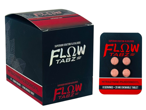 [Temp-HAM-001902] FLOW TABZ 20MG MITRAGYNINE-PSUEDO CHEWABLE TABLETS 4CT