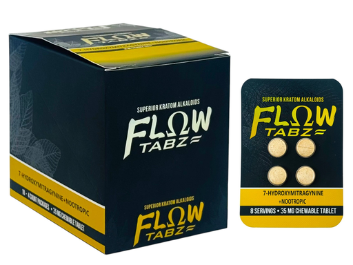 [Temp-HAM-001905] FLOW TABZ 35MG 7-HYDROXY + NOOTROPIC CHEWABLE TABLETS 4CT