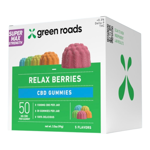 [Temp-HAM-002294] GREEN ROAD CBD 1500MG RELAX GUMMIES BERRIES 30CT JAR