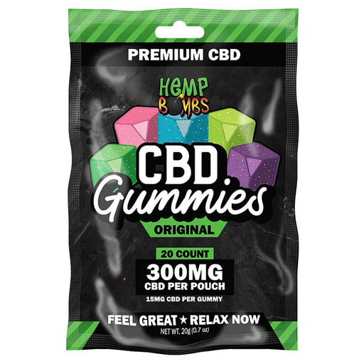 [Temp-HAM-002374] HEMP BOMB OG 300MG CBD GUMMIES 20CT BAG ASSORTED FLAVORS