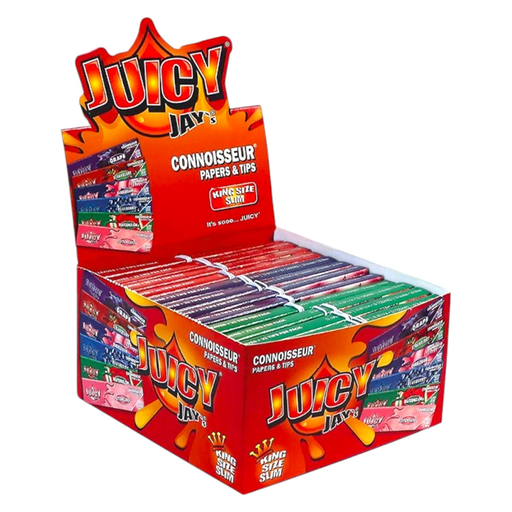 [Temp-HAM-002588] JUICY JAY'S KING SIZE SLIM CONNOISSEUR PAPERS + TIPS 32CT BOX OF 24