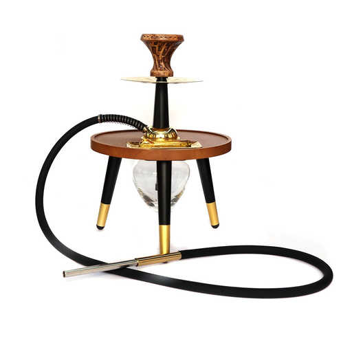 [Temp-HAM-003211] LUXX 4680 VELVET DRAW ALUMINUM WOOD HOOKAH