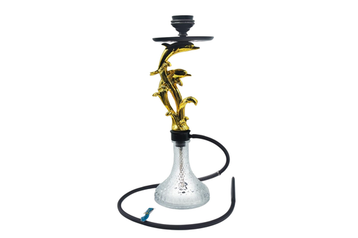 [Temp-HAM-003214] LUXX 4691 ALUMINUM DOLPHIN RESIN HOOKAH