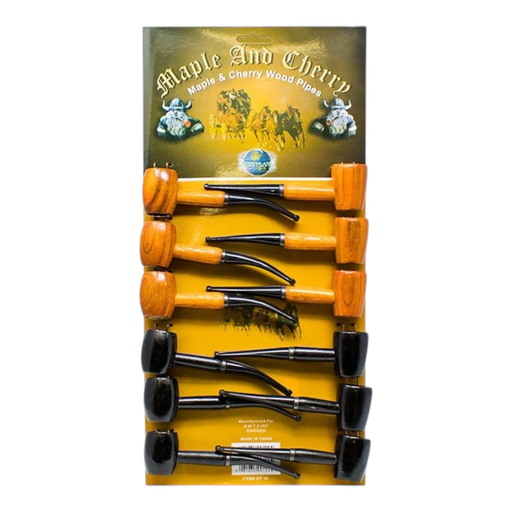 [Temp-HAM-003266] MAPLE & CHERRY WOOD PIPES #50113 BOX OF 12