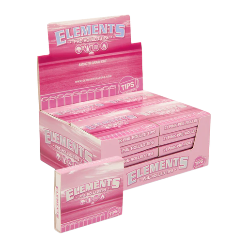 [ELEM-21219] ELEMENTS PINK PRE-ROLLED TIPS 21CT BOX OF 20